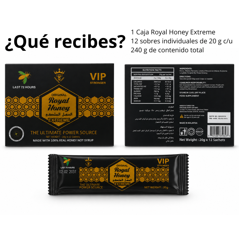 Royal Honey Extreme · Caja 12 sobres