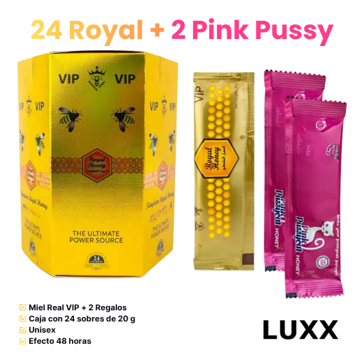 Royal Honey VIP · Caja 24 sobres + 2 Regalos